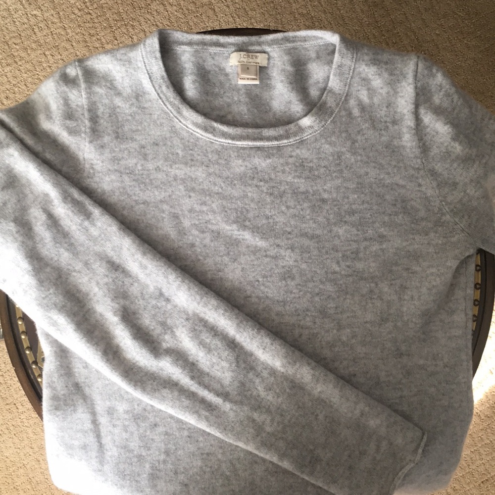 JCrew Soft Gray Cashmere Sweater